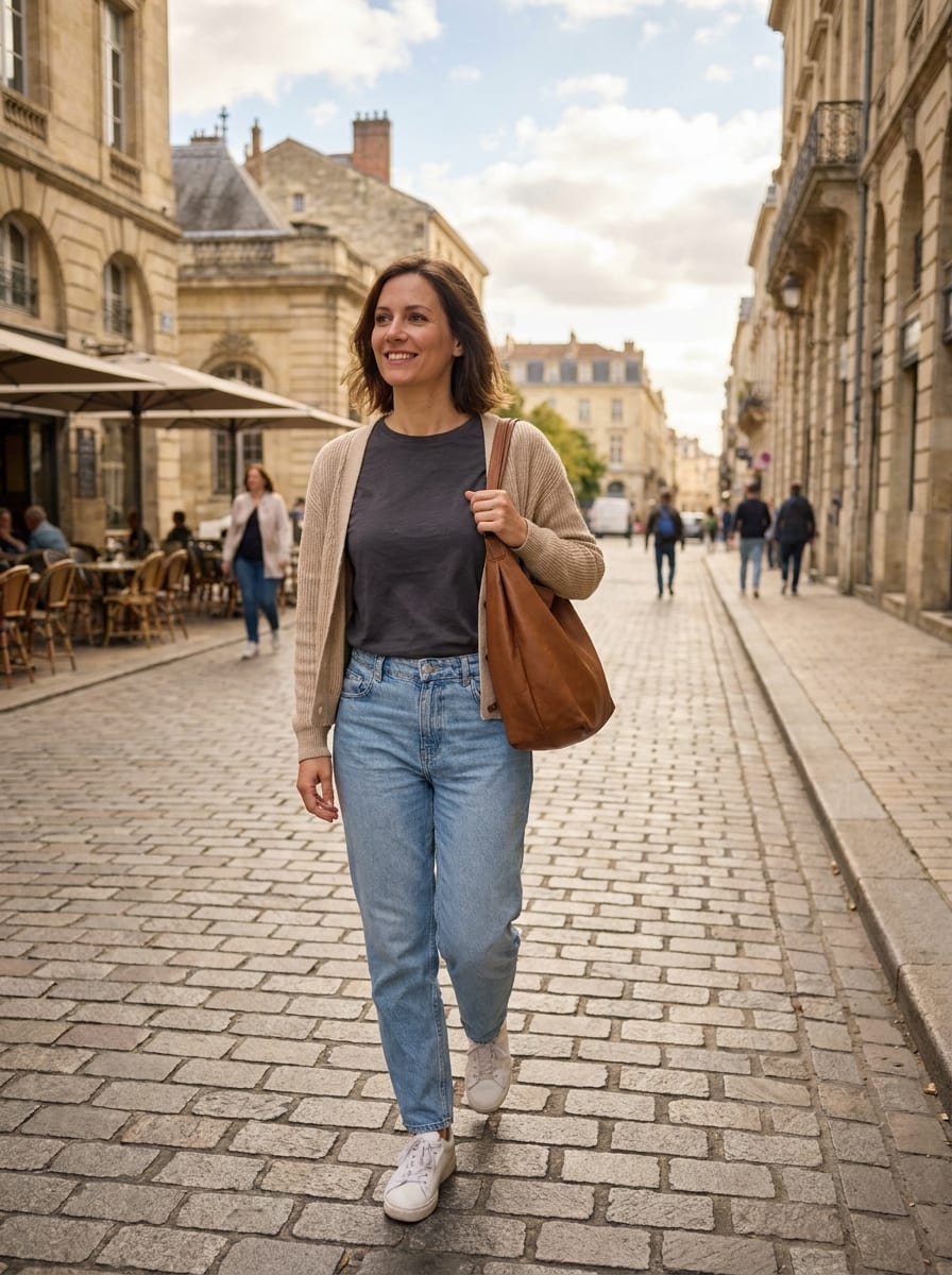 Casual Spätsommer Outfit mit Sneakern - Spätsommer Outfit